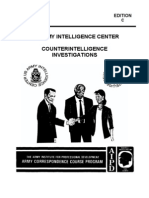 Army Counterintelligence Investigations