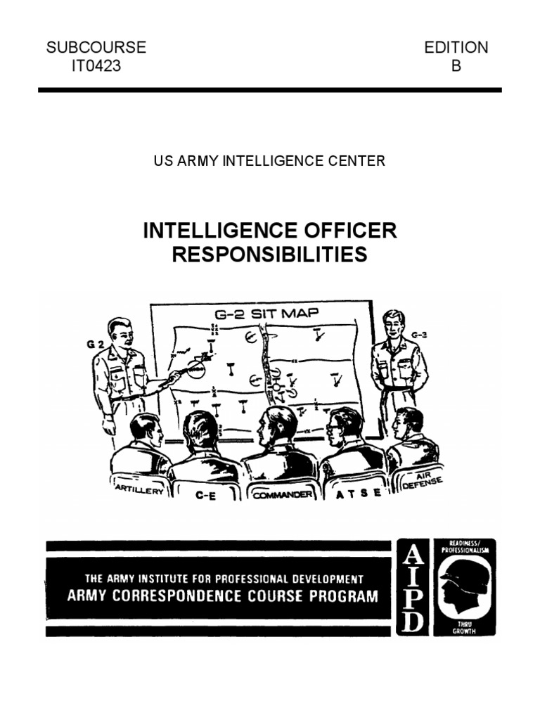 Army Intelligence Officer Responsibilities | PDF | Military ...
