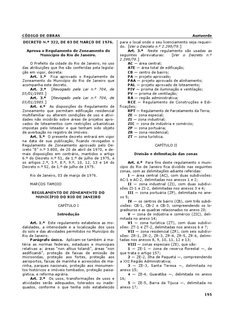 Código de Obras - 2 RJ 2007 | PDF | Estatuto | Rio de Janeiro