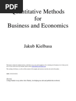 Quantitative Methods For Business and Economics (Jakub Kielbasa)