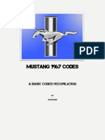 Mustang 1967 Codes