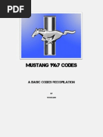 Mustang 1967 Codes