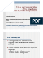 Gemenne F. - Crises Environnementales Et Flux Migratoires, Mécanisme de Protection Et Gouvernance