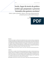 Escola Lugar Da Teoria Da Pratica...... Dialogia, 2012