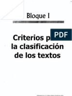 Criterios Para La Clasificacion de Textos