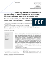 The Therapeutic Efficacy of Somatic Acupuncture Is Not Increased by Auriculotherapy A Randomised, Blind Control Study in Cervical Myofascial Pain