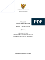 PERMEN PU NO 39 PRT M 2006 Tentang Petunjuk Teknis Penggunaan Dana Alokasi Khusus Bidang Infrastruktur