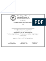 Certificate of Appreciation-Final Template - Tagalog-Edited | PDF