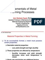 Fundamentals of Metal Forming Processes: Amr Shehata Fayed