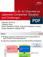 From CSR To IB: An Overview On Japanese Companies' Situation and Challenges