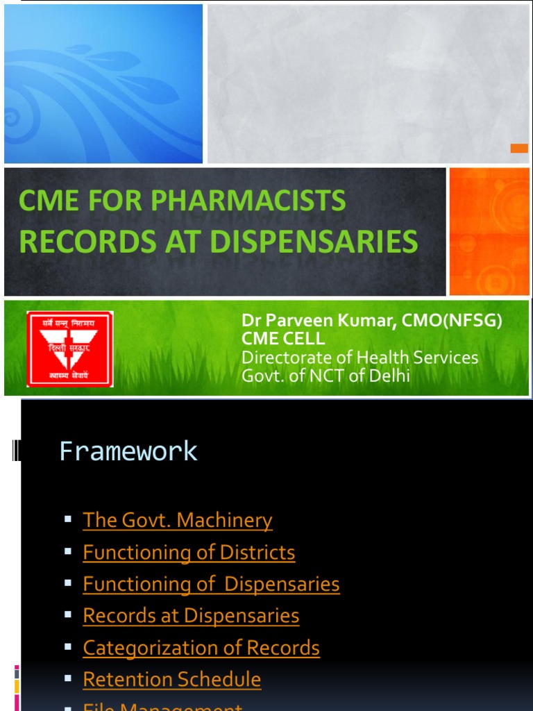 Record Keeping at Dispesnaries PDF Pharmacy Computer File