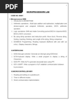 Microprocessor Lab Manual