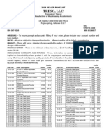 2013 TRESO Dealer Price List