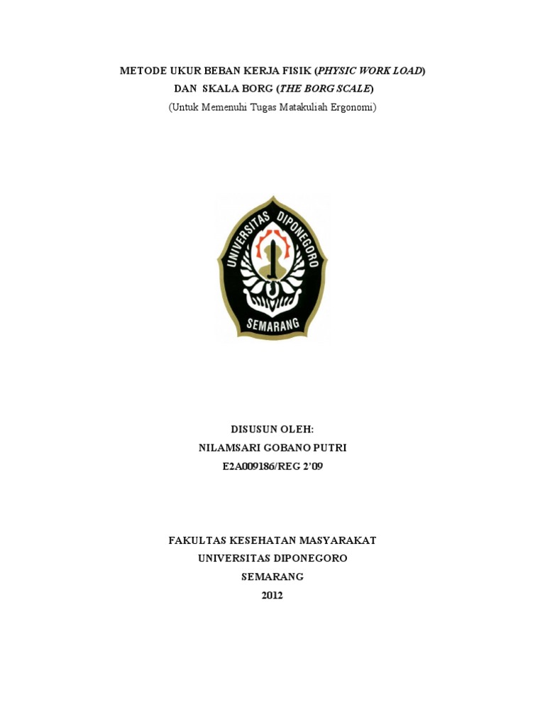 Metode dan Skala Borg untuk Beban Kerja | PDF