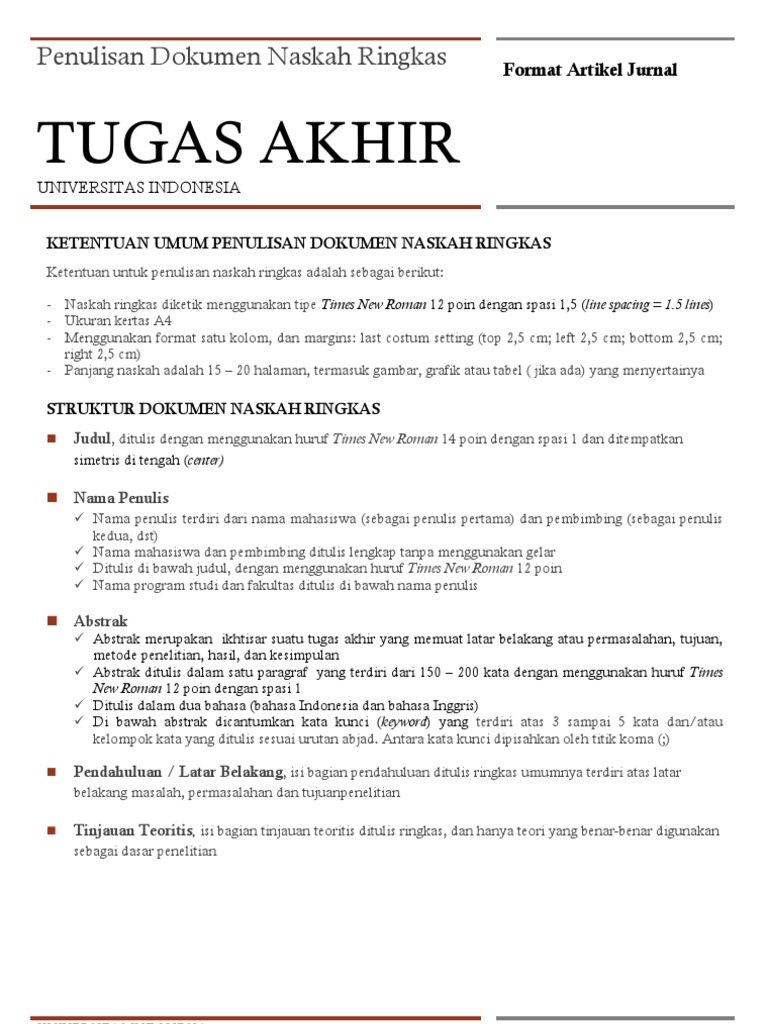 Penulisan Dokumen Naskah Ringkas | PDF