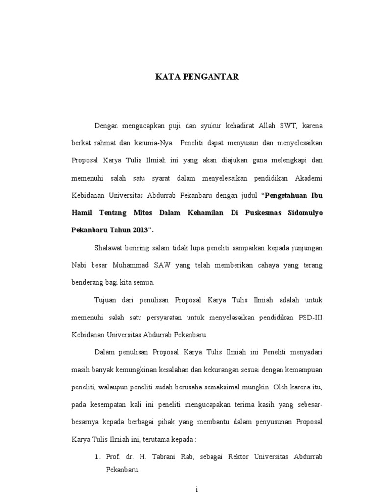 Contoh Kata Pengantar Materi Pelajaran 1