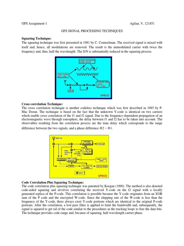 Gps Signal Processing PDF Global Positioning System Engineering