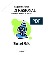 Rangkuman Materi UN Biologi SMA Berdasarkan SKL 2013