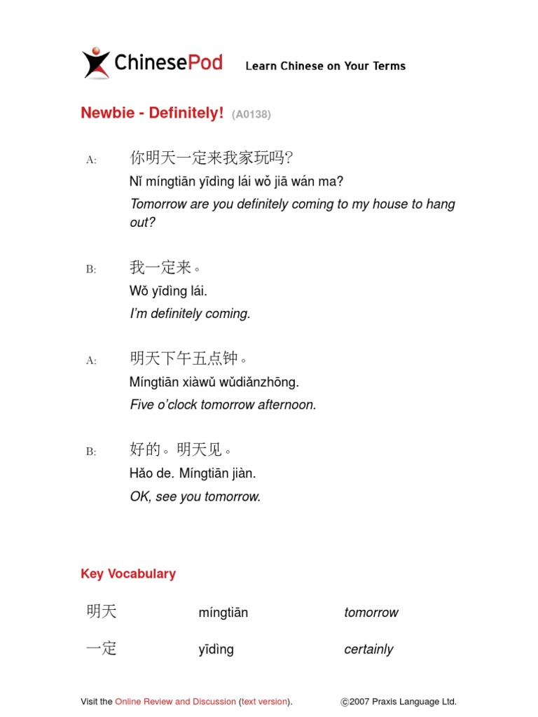 Newbie - Definitely!: Key Vocabulary | PDF