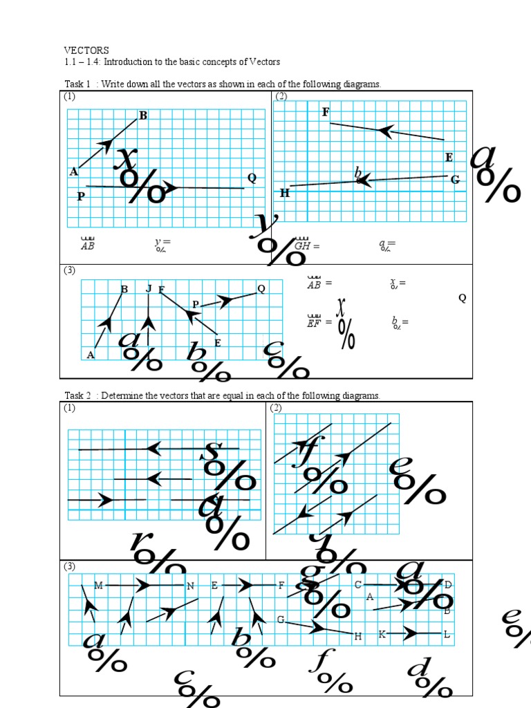 1.1-1.4 Basic Concepts of Vectors | PDF | Teaching Methods & Materials