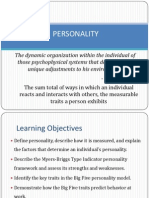 Personality in organization behavior