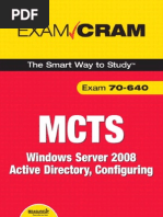 Download Mcts 70 640 Exam Cram Windows Server 2008 Active Directory Configuring978078973791535938 by RobDunf SN12888318 doc pdf