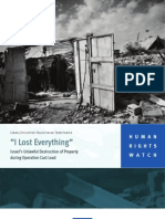 I Lost Everything'. Israel's Unlawful Destruction of Property During Operation Cast Lead - Human Right Watch 2010