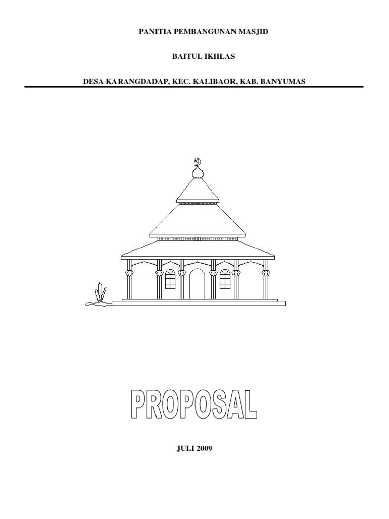 Proposal Pembangunan Masjid Baitul Ikhlas | PDF