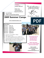 2009 Summer Camp Flyer