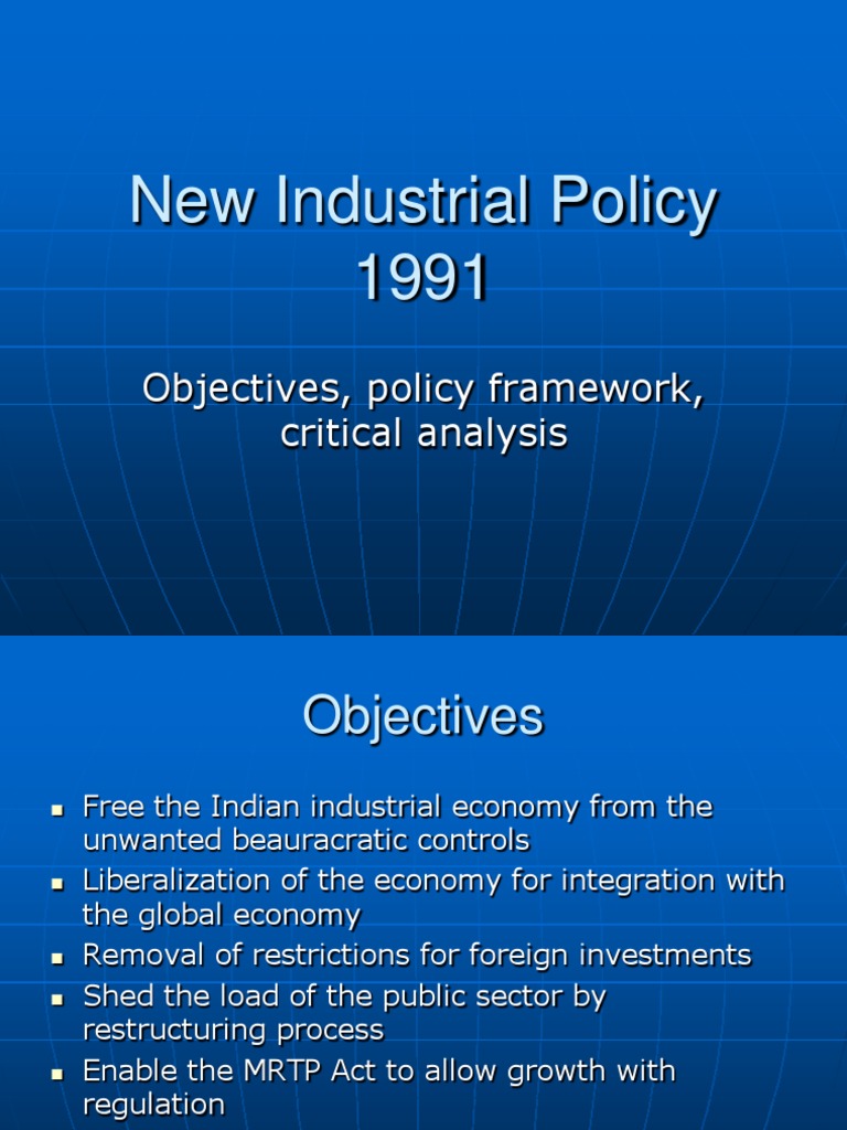 New Industrial Policy 1991 PDF Foreign Direct Investment Exports