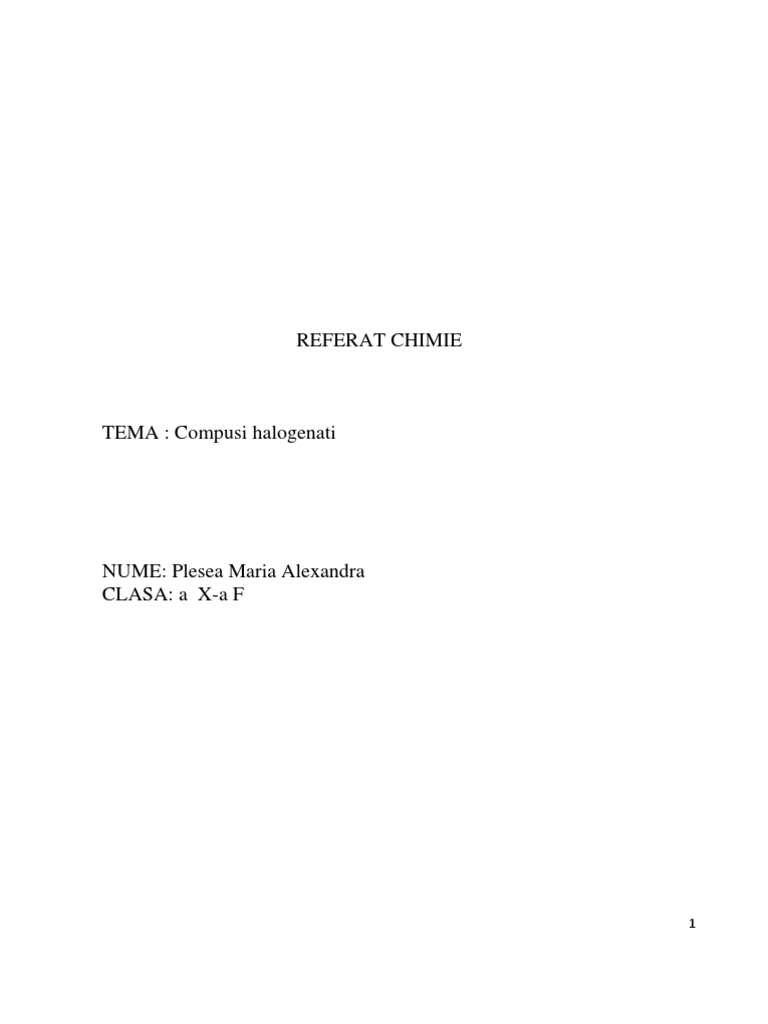 Compusi Halogenati | PDF
