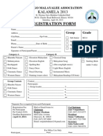 KALAMELA 2013 Registration Form