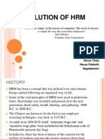 Evolution of HRM