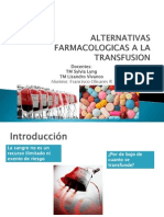 Alternativas Farmacologicas A La Transfusion