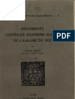 Documents contes et chansons slaves de l'abanie du sud