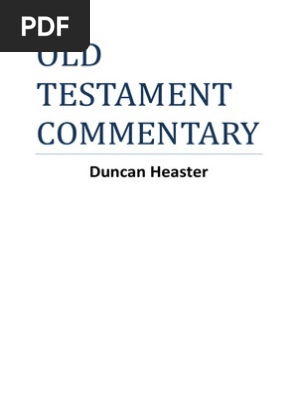 Old Testament Commentary by Duncan Heaster