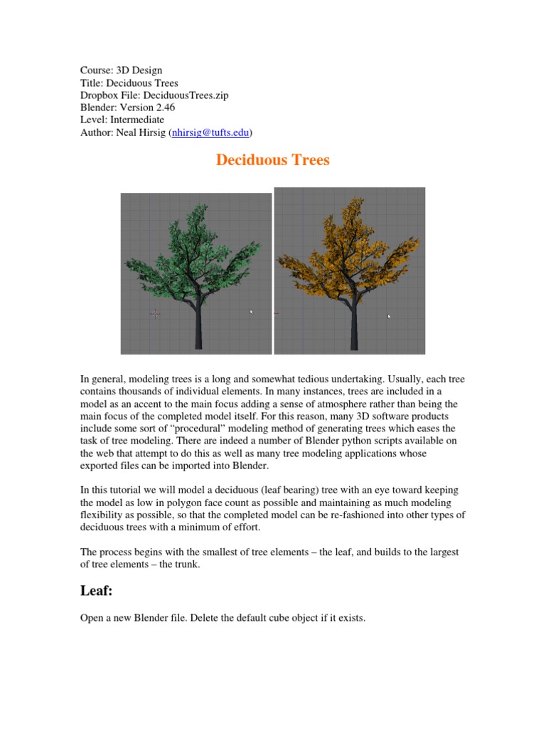 Deciduous Trees | PDF