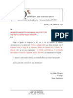 Carta de Presentacion para El Juzgado