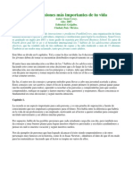 Las 6 Decisiones Más Importantes de Tu Vida