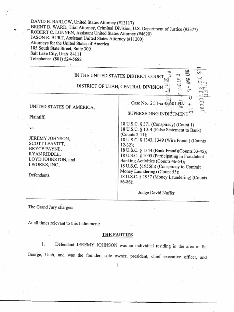 Jeremy Johnson Superseding Indictment | PDF | Language Arts ...