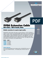SVGA Extension Cable: HD15 Male / HD15 Female, Black