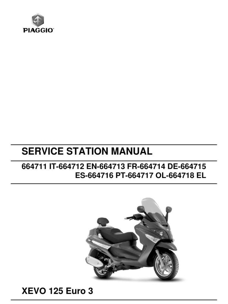 Piaggio Xevo 125 Euro3 (EN) | Carburetor | Motor Oil. Derbi Gpr 125 Racing  Workshop Service Manual ...