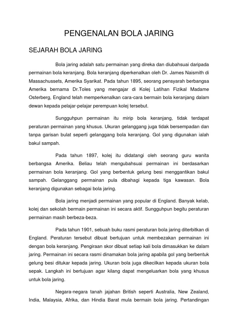 Bola pemain jaring orang berapa BOLA JARING