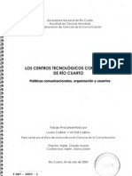 2003-LOS CENTROS TECNOLOGICOS COMUNITARIOS DE RIO CUARTO