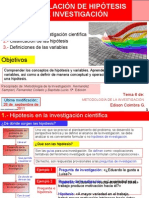 Formulacion de Hipotesis de Investigacin