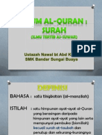 Ulum Quran Ting.3 - Surah