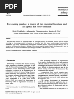 Forecasting Practice - A Review of the Empirical Literature and an Agenda for Future Research
