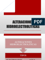 Alteraciones hidroelectrolíticas: tipos, causas y cuidados