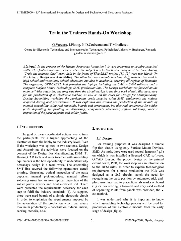 Hands-On SMT Training Workshop Overview | PDF | Printed Circuit Board ...