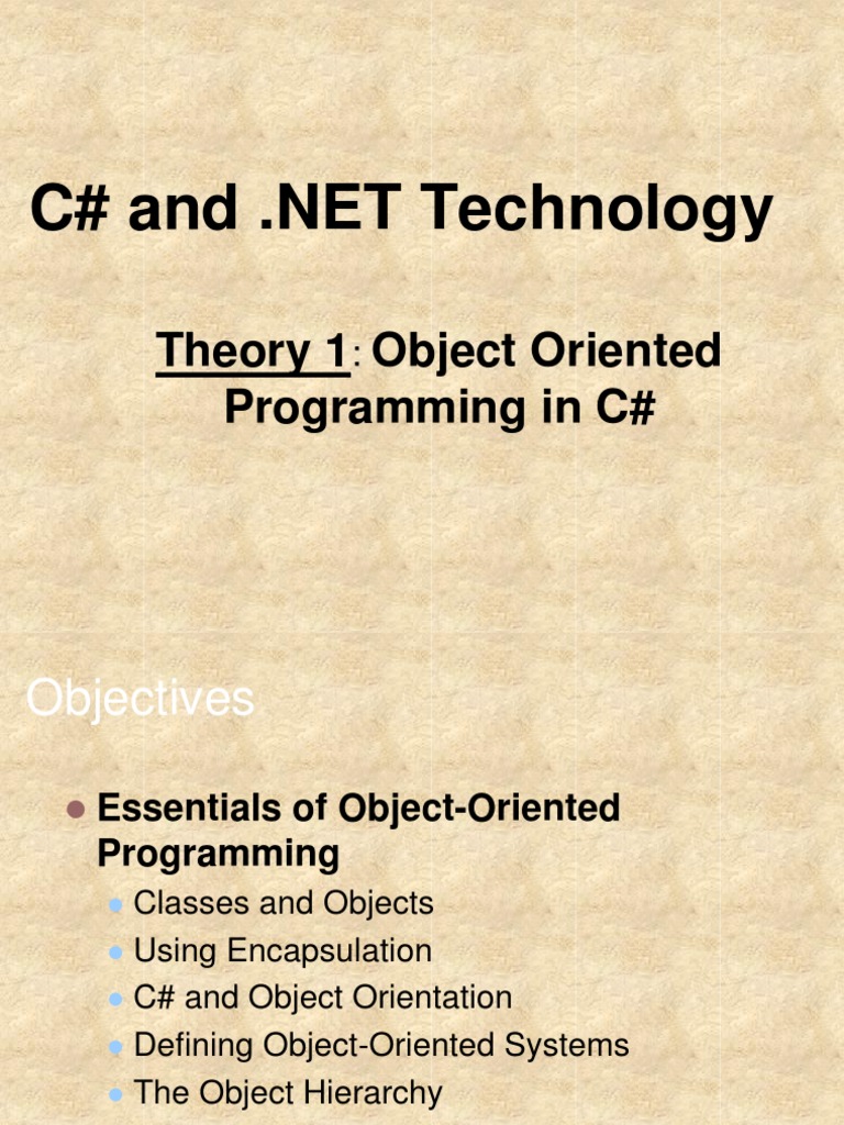 Object Oriented Programming in C# | PDF | Class (Computer Programming ...